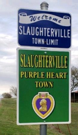 Purple Heart Street Sign