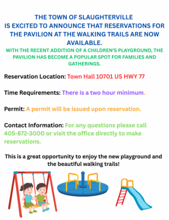 Pavilion Reservation Information 2026